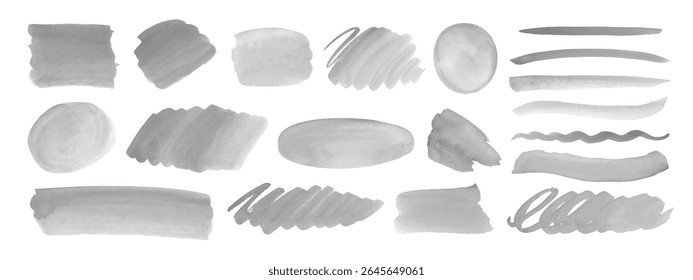 Fondo abstracto de acuarela gris, forma, elemento de diseño. Textura pintada a mano colorida, lavar. Nubes Abstractas, mar, textura del agua. Pincelada, curva.
