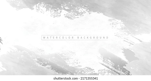 Gray watercolor art background vector. Marble digital arts design with grey watercolor brush texture. Vector illustration for prints, wall art, invitation and wallpaper.
