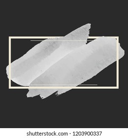Gray watercolor banner design vector