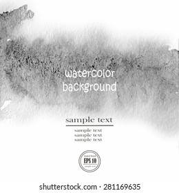 Gray watercolor imitation splash - template for your designs