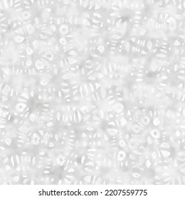 Gray Watercolor-Dyed Effect Ornate Textured Pattern