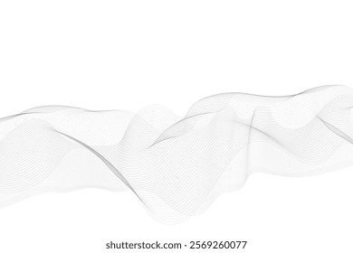 Gray wave. abstract vector graphics. Eps10