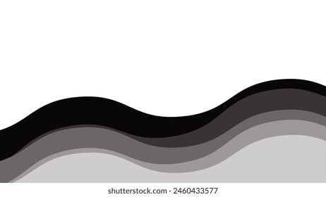 Gray wave background vector image for wallpaper or backdrop