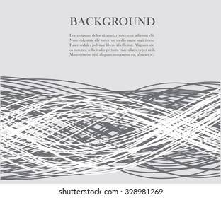 Gray waves on white background