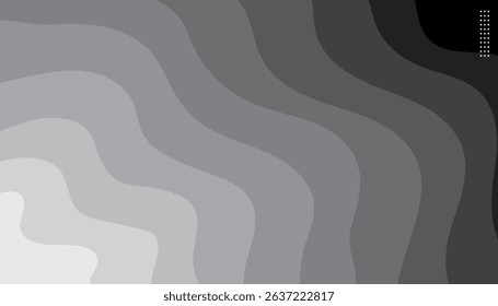 Gray waves pattern with texture. Vector background for poster covers, social networks. interior decor