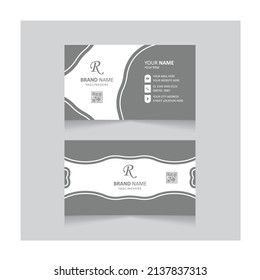 Gray wavy business cards with a white background