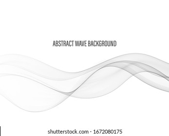 Gray wavy flow. Abstract wave background.