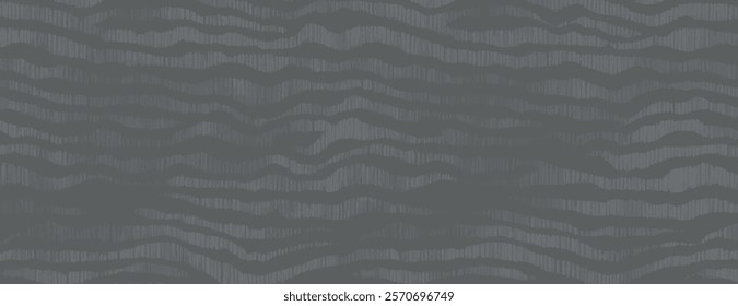 Gray wavy line background with a textured pattern. The background features gray tones and wavy lines, creating a dynamic gray effect. Grunge texture background vector. Gray background.