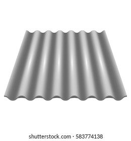 Gray wavy slate. Slate Roofing. Vector illustration on white background