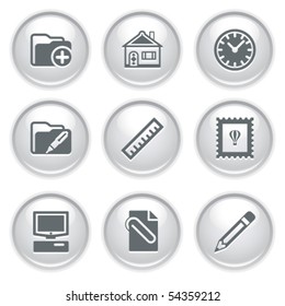 Gray web buttons 27