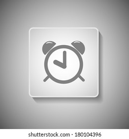 Gray web icon Alarm clock 