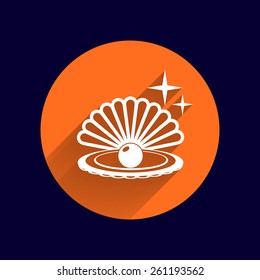 Gray web icon pearl isolated ball vector symbol element illustration.