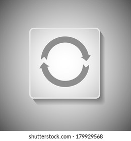 Gray web icon. Vector illustration of circulation icon  