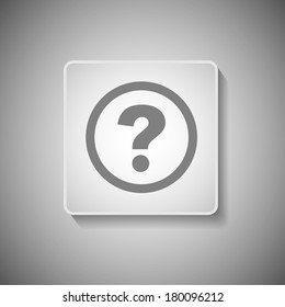 Gray web question mark icon 