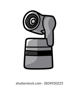 gray webcam camera with a computer accessory