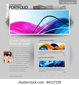 Gray Website Portfolio Template 960 Grid. About Page