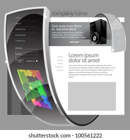 Gray Website Template 960 Grid.