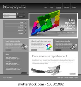 Gray Website Template 960 Grid.