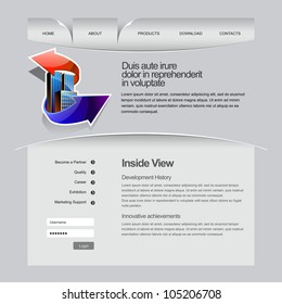Gray Website Template 960 Grid.