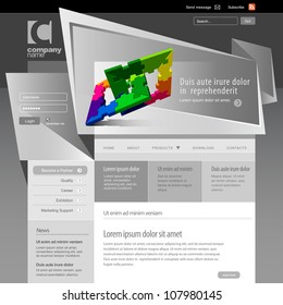 Gray Website Template 960 Grid.