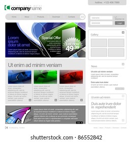 Gray Website Template 960 Grid.