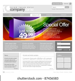 Gray Website Template 960 Grid