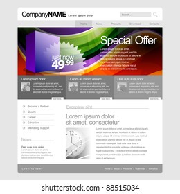 Gray Website Template 960 Grid.