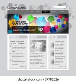 Gray Website Template 960 Grid.