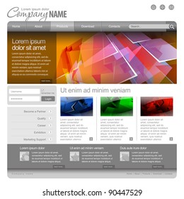 Gray Website Template 960 Grid.