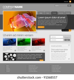 Gray Website Template 960 Grid.