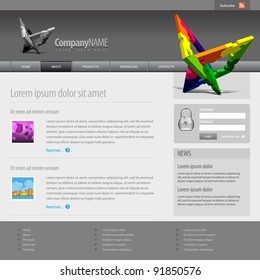 Gray Website Template 960 Grid.