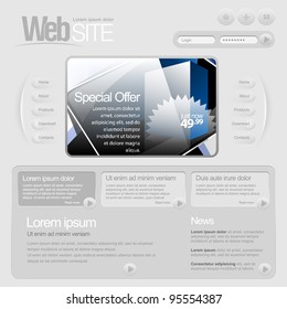 Gray Website Template 960 Grid.