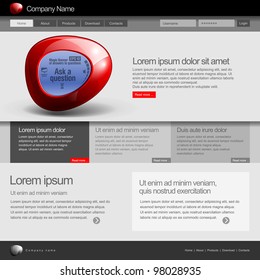 Gray Website Template 960 Grid.