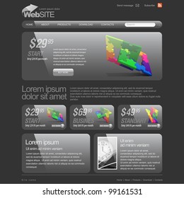 Gray Website Template 960 Grid.