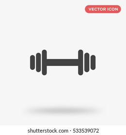 Gray weight icon illustration isolated vector, cross-bar sign or barbell symbol