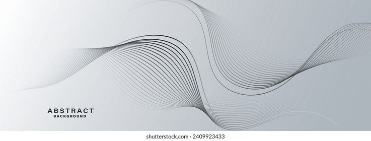 Fondo abstracto gris y blanco con partículas fluidas. Concepto de tecnología digital para el futuro. ilustración vectorial.