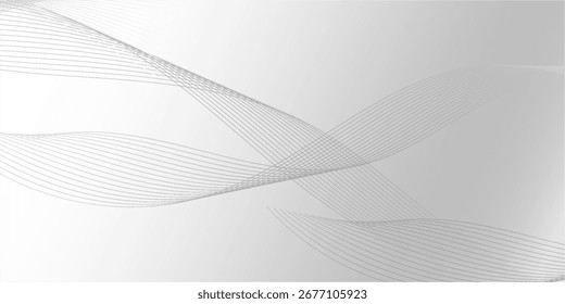 Fundo abstrato cinza e branco com partículas fluindo. Conceito de tecnologia futura digital.

