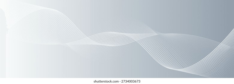 Fundo abstrato cinza e branco com partículas fluindo. Conceito de tecnologia do futuro digital. ilustração vetorial.