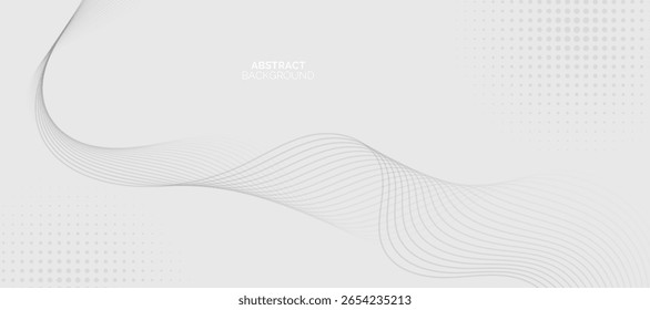 gray white abstract background. shining wave lines pattern for banner, wallpaper, cover