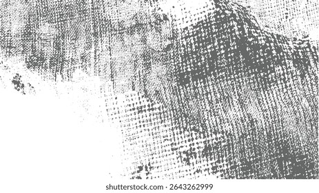 Textura de tecido abstrato cinza e branco com um padrão tecido. A imagem apresenta um estilo grunge manchado com vários tons de cinza contra um fundo branco.