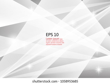 Gray and white abstract geometric background, Vector illustration with space modern design