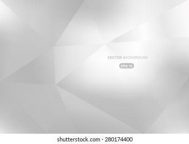 abstrakter, grauer und weißer geometrischer Hintergrund mit Polygonen