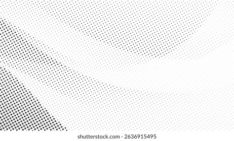 Gray and White Abstract Halftone Dot Wave Pattern Background for Modern and Minimalist Designs