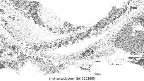 Textura abstrata cinza e branco com um padrão de estilo grunge angustiado. A imagem apresenta formas irregulares e áreas manchadas, criando um efeito de superfície áspera.