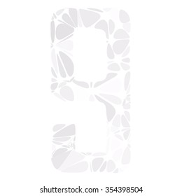 Gray White Alphabet Cell Number Style
