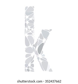 Gray White Alphabet Cell Style, Creative Design Templates