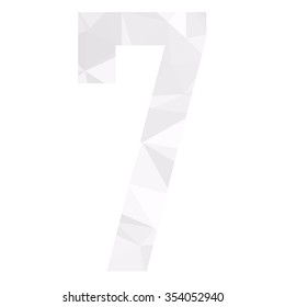 Gray White Alphabet Number Polygon Style