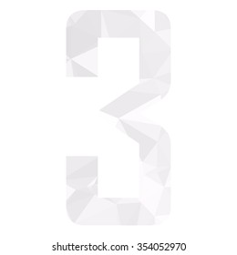 Gray White Alphabet Number Polygon Style
