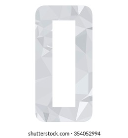 Gray White Alphabet Number Polygon Style