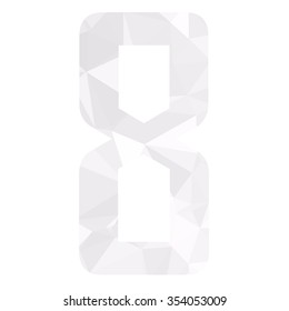 Gray White Alphabet Number Polygon Style